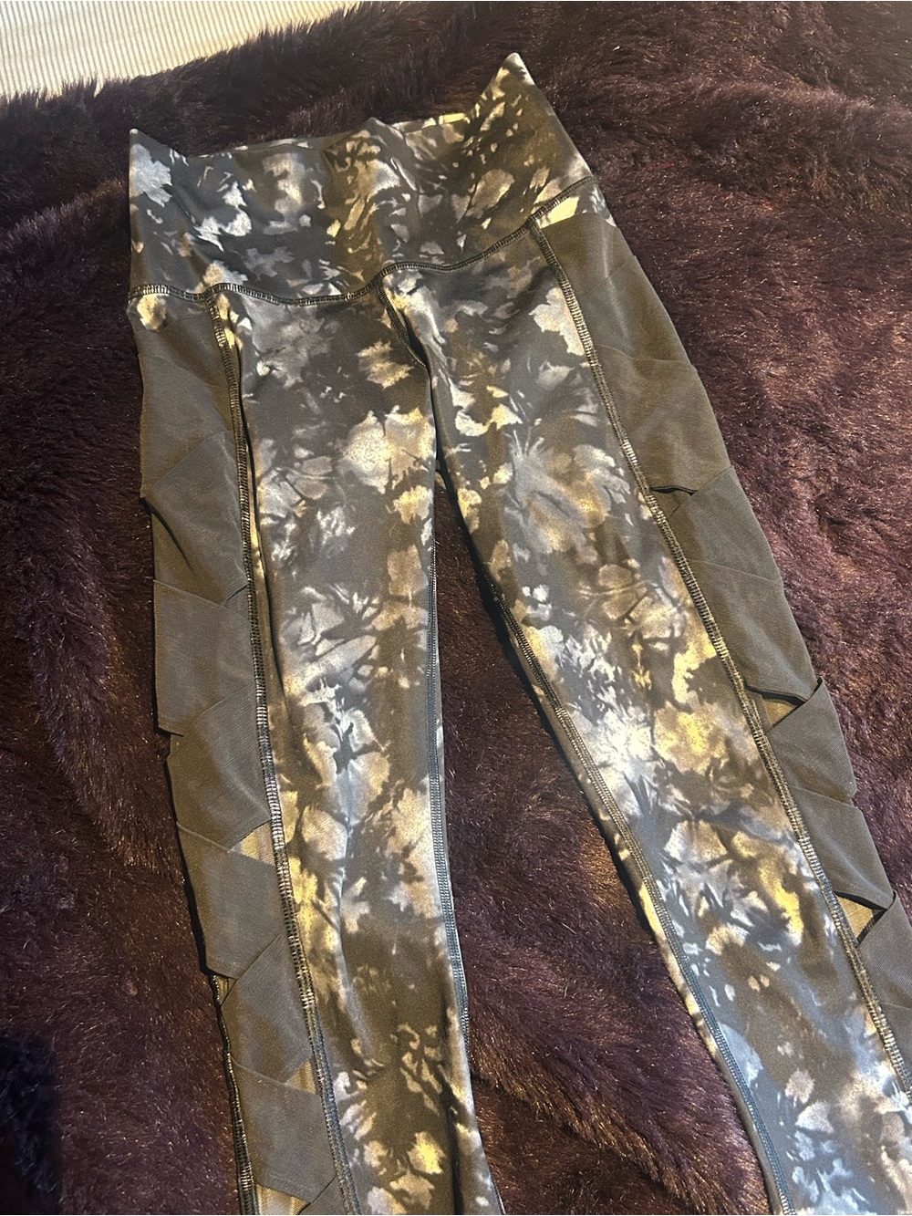 lululemon athletica Black & White Tie-Dye Leggings